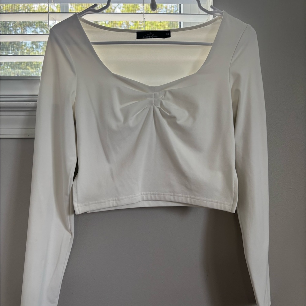 Amazon White Long Sleeve Blouse